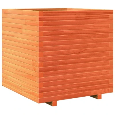 Image of vidaXL Garden Planter Wax Brown 70x70x72 cm Solid Wood Pine