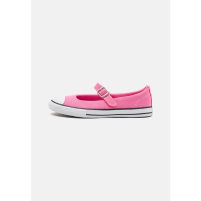 Image of Converse Chuck Taylor ALL STAR Dainty MARY JANE Unisex Ankle strap ballet pumps for kids, Size: 2, Pink/white/black Textile