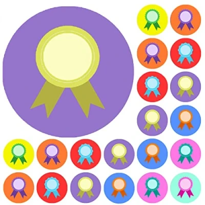 Image of 900 Mini Colourful Rosette Award Dots 10mm Spot Reward Stickers for Teachers and Planner Charts