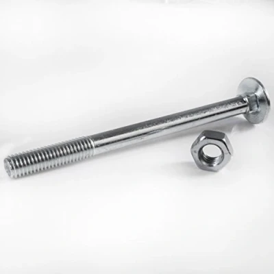 Image of M8 x 150mm (6 Inch) Coach Carriage Bolt and Nut BZP Pack of 10