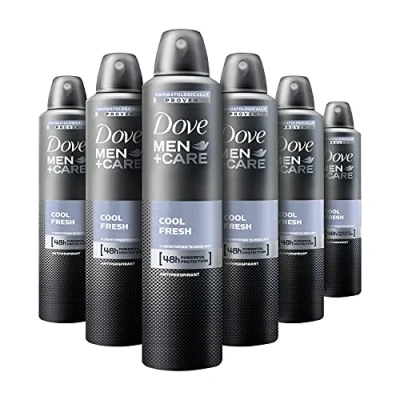 Image of Dove Cool Fresh Anti Perspirant Deodorant Aerosol for Men 250 ml Pack of 6