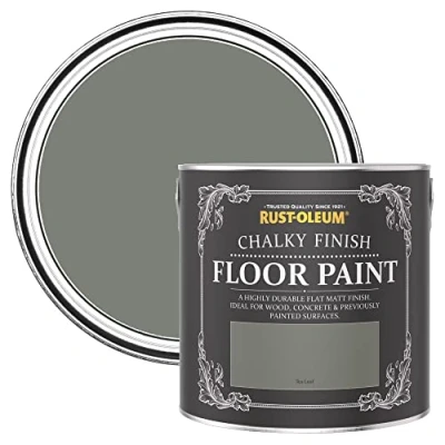Image of Rust Oleum Light Green Scratch Resistant Floor Paint in Matt Finish Tea Leaf 2.5L