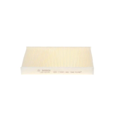 Image of 2727700A26, 272771KA0A, 272771KA4A, B72771KA0A Pollen Filter BOSCH 1 987 432 247 Particulate 238mm 153mm 32mm NISSAN: Juke, Pulsar Hatchback