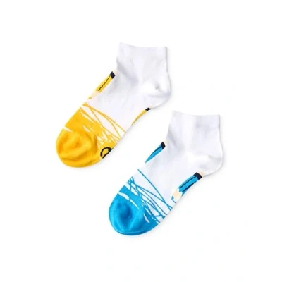 Image of Dedoles Unisex Socks for Women, Men &amp; Kids Cotton Funny Designs Football Bicycle Horses Plants Firefighter Gift Mismatched, Design: Colourful Pencils, Colour: White, Size: 5 7.5 W / 6 8 M UK