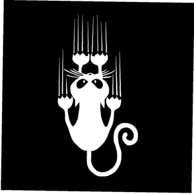 Image of 1pc Wall Stickers Cat Pattern Car Sticker Funny Animal Vinyl Decal Window Bumper
