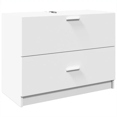 Image of vidaXL Sink Cabinet White 78x37x59 cm Engineered Wood