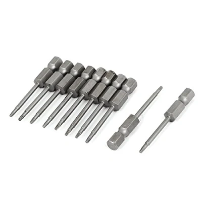 Image of sourcingmap 1/4 inch Hex Shank T6 Magnetic S2 Torx Screwdriver Bit 50mm Long 10pcs