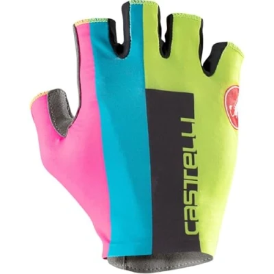 Image of CASTELLI 4522036 383 COMPETIZIONE 2 GLOVE Unisex Gloves Electric Lime/Black Blue Magen XXL