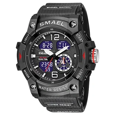 Image of Military Watches for Men Outdoor Sports Digital Watch Tactical Army Wristwatch LED Stopwatch Waterproof Men, C Black