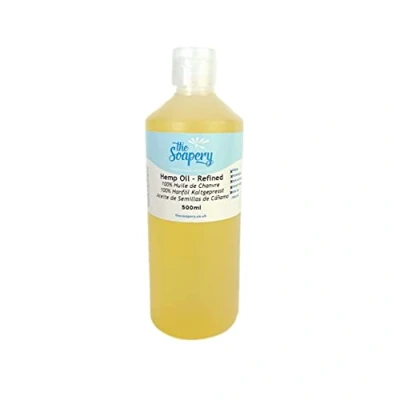 Image of Hemp Oil Refined 500ml 100% Pure and Natural Carrier for Massage, Skin Hair Care