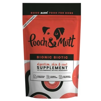 Image of Pooch &amp; Mutt Bionic Biotic, Supplement for Dog Digestion (Healthy Skin and Glossy Coat), 200g