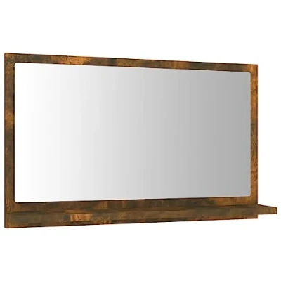Image of vidaXL Bathroom Mirror Smoked Oak 60x10.5x37 cm Engineered Wood