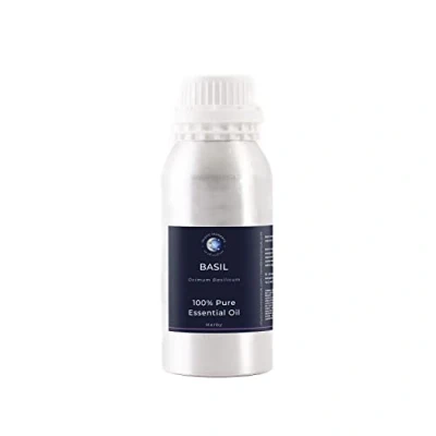Image of Mystic Moments Basil Essential Oil 500g Pure &amp; Natural for Diffusers, Aromatherapy Massage Blends Vegan GMO Free