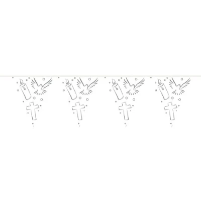 Image of Folat 63470 Bunting Garland Holy Communion White 10 m,