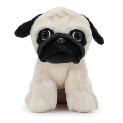 Image of Zappi Co Andy the Pug Plush Toy Dog (22cm) Pal Soft Cuddly Recycled Squishy Snuggle Buddy