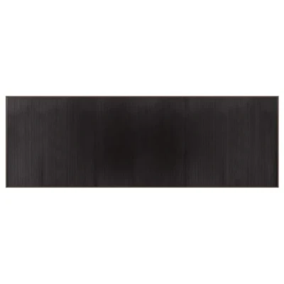 Image of vidaXL Bamboo Area Rug 100x300cm Dark Brown Rectangular Carpet Runner with Anti Slip Backing for Living Room, Bedroom, Hallway