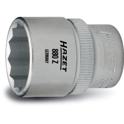 Image of HAZET 880Z 21 31.5 mm 12 Point Traction Profile Socket Chrome Plated/Polished