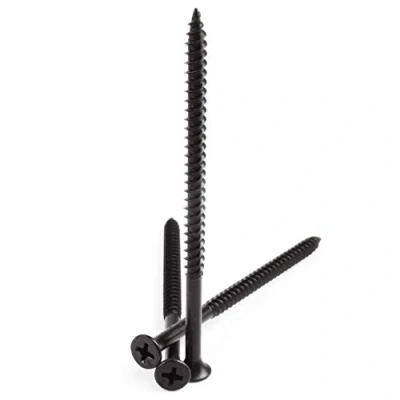 Image of 200x Black Fine Thread Bugle Head Drywall Screws for Securing Plasterboard Ceiling Track Systems M4.8 x 90mm