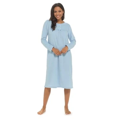 Image of Undercover Ladies Polar Fleece Nightie LN417 Blue 18 20