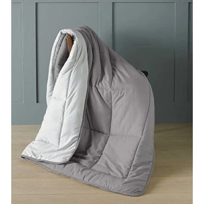Image of Lightweight Reversible Sleepover Quick Quilt 135x200cm 4 Colours to choose from Great for kids and their friends (Grey)