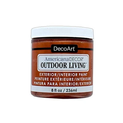 Image of DecoArt Americana Décor Metallic Outdoor Living Bottle Paint, Acrylic, Copper, 7 x 8 cm