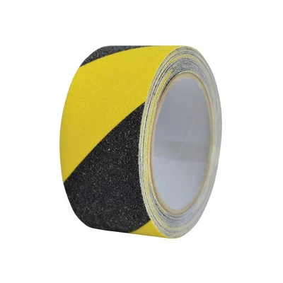 Image of Faithfull Anti Slip Tape 50mm x 5m Black &amp; Yellow Hazard FAITAPESTYB5