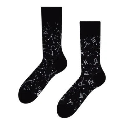 Image of Dedoles Unisex Socks for Women, Men &amp; Kids Cotton Funny Designs Football Bicycle Horses Plants Firefighter Gift Mismatched, Design: Zodiac Signs, Colour: Black, Size: 5 7.5 W / 6 8 M UK