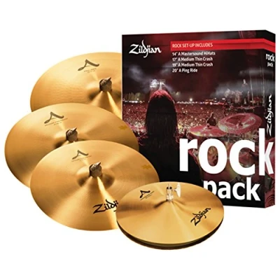 Image of Zildjian A Series Rock Cymbal Box Set 14&quot; Mastersound Hi Hats, 17&quot;/19&quot; Thin Crash, 20&quot; Ping Ride