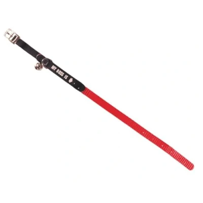 Image of Nobby My Boss is Address Cat Collar, Red