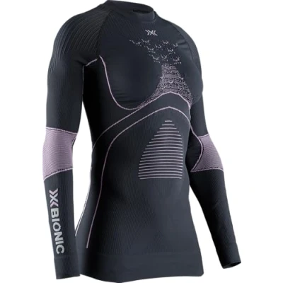 Image of X BIONIC Energy Accumulator 4.0 Women&#039;s Shirt Round Neck Long Sleeves Charcoal/Magnolia, XS