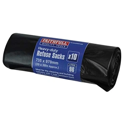 Image of Heavy Duty Black Refuse Sacks (Roll 10)