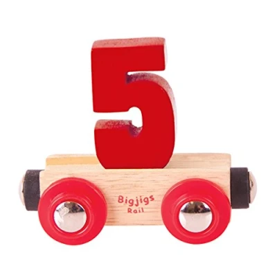 Image of Bigjigs Rail Name Number 5 (Dark Red)