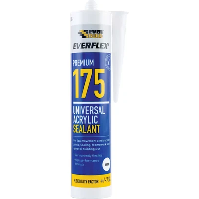 Image of Everbuild Everflex 175 Premium Universal Acrylic Sealant Quality Brown 300 ml