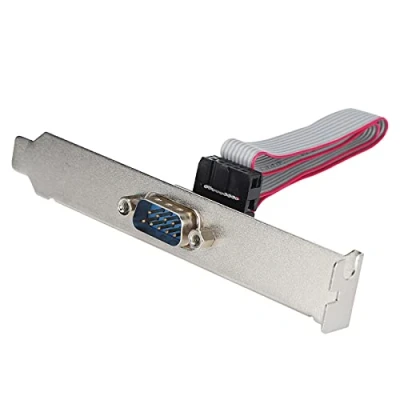 Image of Topiky 1Port Serial Port Bracket to 9 Pin Header Cable Connector Adapter, COM Adapter Baffle Motherboard Panel Mount