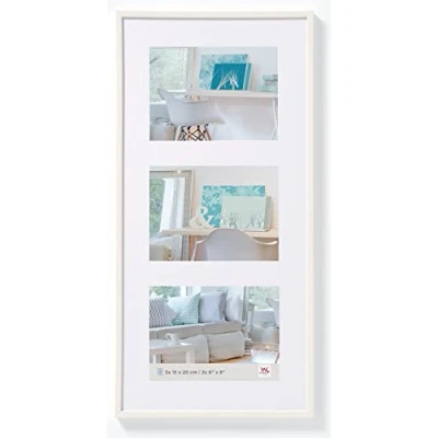 Image of walther Design Picture Frame White 3x 13x18 cm Gallery with PassepArtout, New Lifestyle Plastic KV338W