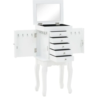 Image of vidaXL Free Standing Jewelery Cabinet White
