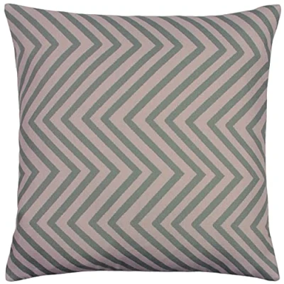 Image of furn. Zig Zag Cushion Cover, Blush/Grey, 43 x 43cm