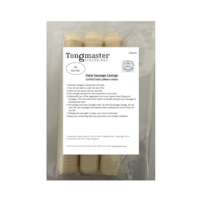 Image of 23mm Halal Collagen Edible Sausage Skins Casings 3 Pack 120ft Long Length (Each Will Fill Approximately 27lb/6kg)