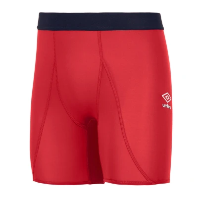 Image of Umbro Mens Core Power Logo Base Layer Shorts (Vermillion) Multicolour Size Large