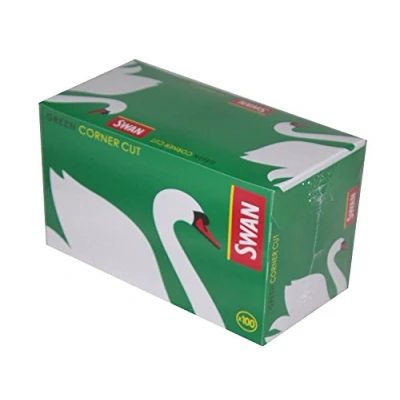 Image of Full Box of SWAN Regular SIZE Rolling Papers (SWAN Green 100 Pack)