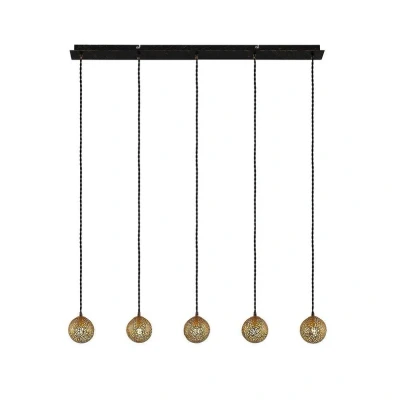 Image of Lucande Zale hanging light, angular, 5 bulb