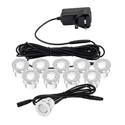 Image of Pack of 10 x 30mm White LED Deck Lights IP44