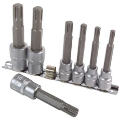 Image of Laser Tools Ribe Socket Bit Set 3/8&quot;D 1/2&quot;D7 Piece