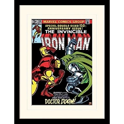 Image of Marvel Iron Man (Dr. Doom) 30x40 cm Mounted &amp; Framed