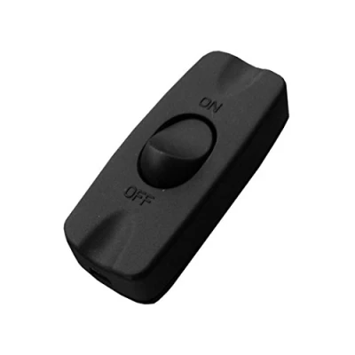 Image of IN LINE ROCKER SWITCH 2A BLACK Suitable for 2 core cable VASI4KO