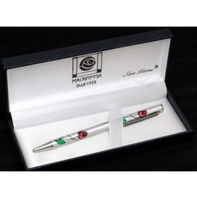 Image of Sea Gems Presented by Celtic Glass Designs Pen in a Mackintosh Single Rose Design.