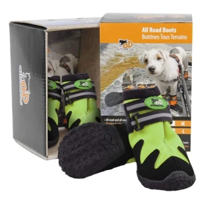 Image of All FOR PAWS Outdoor Dog Road Boots, Small, Green, 2.91 kg