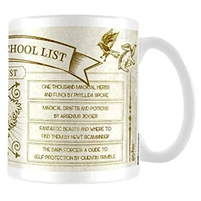 Image of Harry Potter Hogwarts School List of Books Ceramic Mug in Presentation Box Official Merchandise