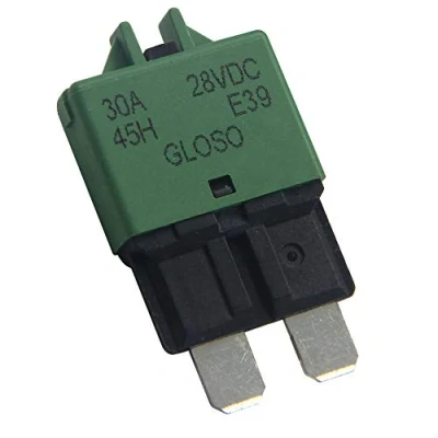 Image of RKURCK 12V 28V DC Manual Reset Low Profile ATC Circuit Breaker Resettable Blade Fuse 30A