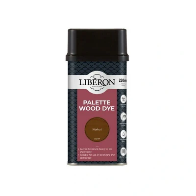 Image of Liberon 126736 Palette Wood Dye Walnut 250ml LIBWDPW250N